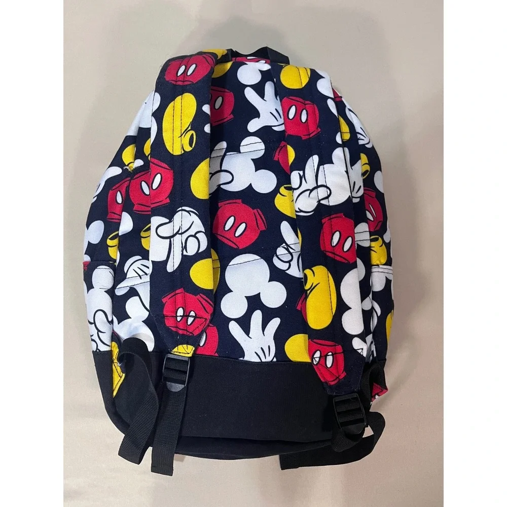 Disney Mickey Mouse All Over Print Backpack Navy Blue Canvas Bag Back to School